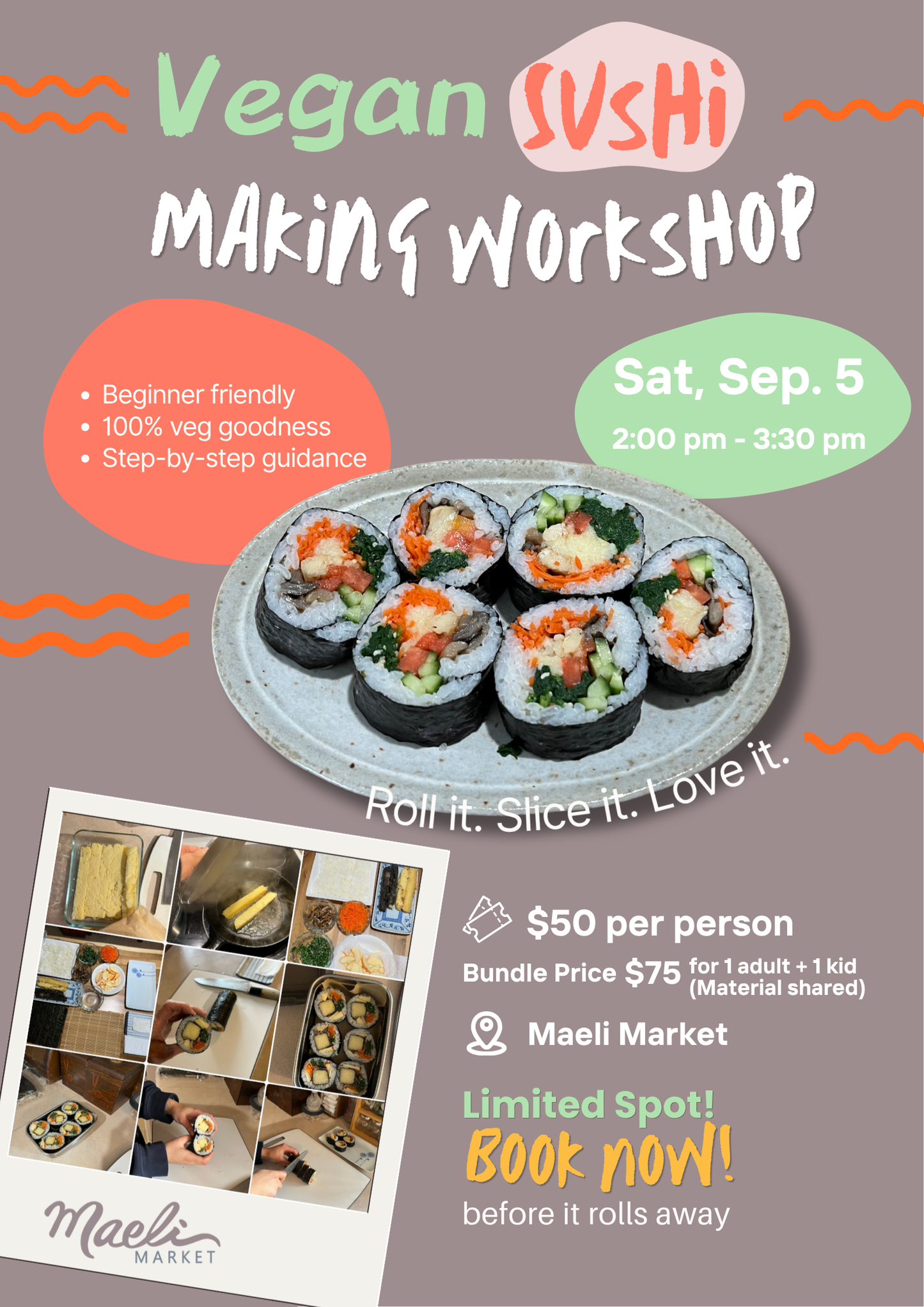 Innovative Vegan Sushi Workshop